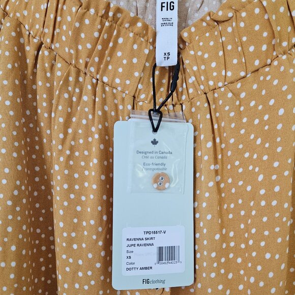 *NWT* Fig Clothing Ravenna Skirt - Dotty Amber - XS - Picture 3 of 4